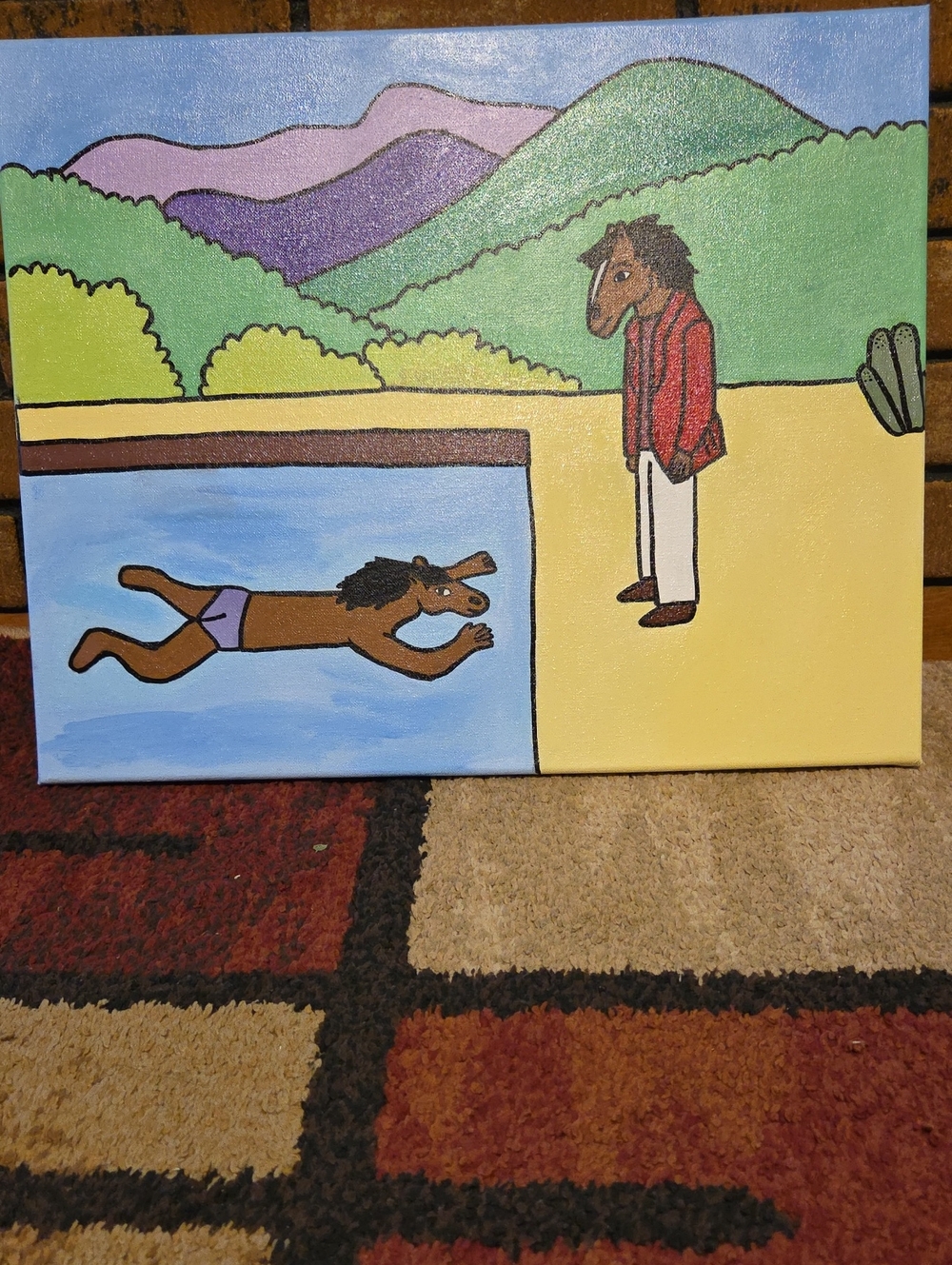 Bojack Horsemen Replica Hand Painted Canvas